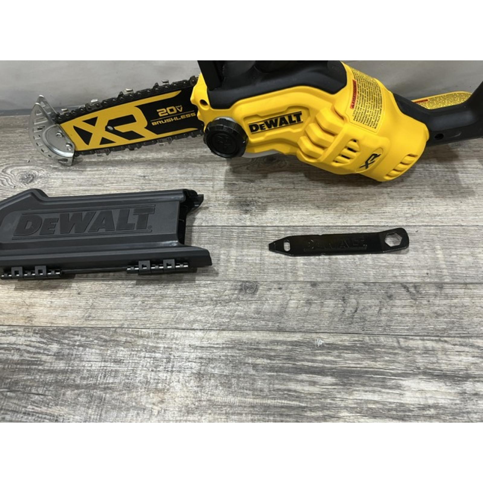 AS-IS DEWALT 20V MAX 8 in. Brushless Cordless Battery Powered Pruning Chainsaw (Tool Only)