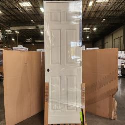 Phoenix NEW Masonite 32 in. x 80 in. 6 Panel Left-Handed Primed Composite Solid Core Single Prehung Interior Door 4-9/16 in. Flat Jamb Pallet (6-Doors)