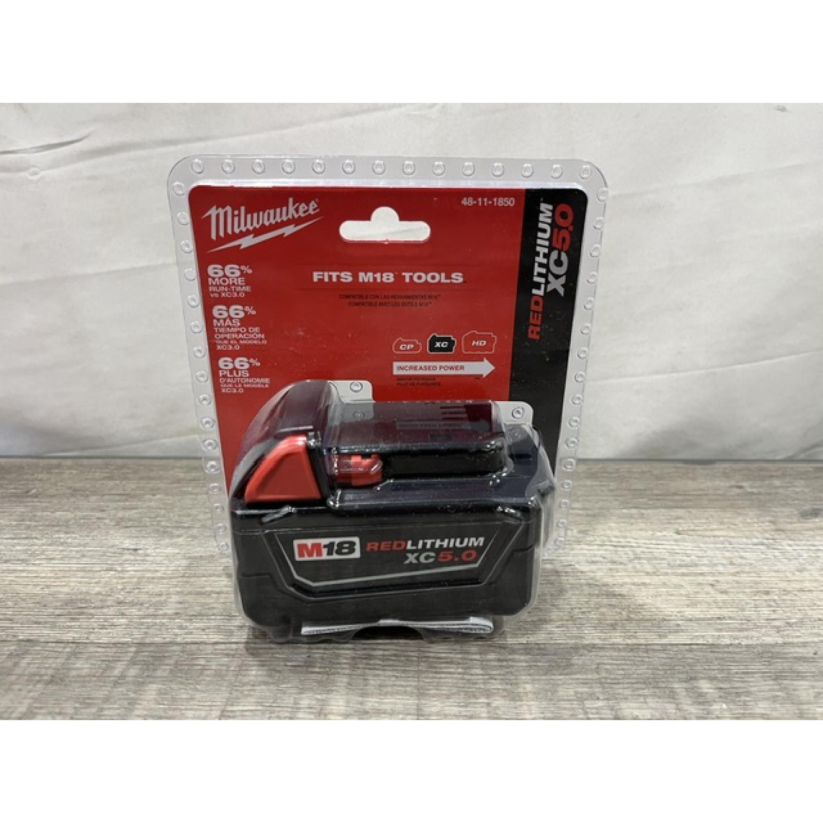 NEW - Milwaukee 18-Volt 5.0 Ah Lithium-Ion XC Extended Capacity Battery Pack