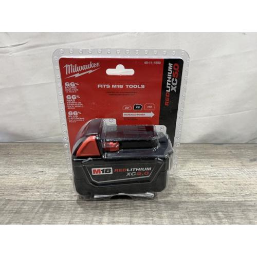 NEW - Milwaukee 18-Volt 5.0 Ah Lithium-Ion XC Extended Capacity Battery Pack