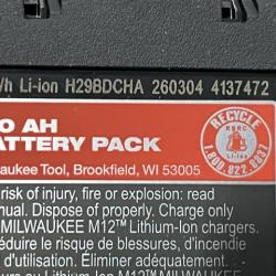 AS-IS Milwaukee 12V Lithium-Ion XC Extended Capacity Battery Pack 6.0Ah (2-Pack)