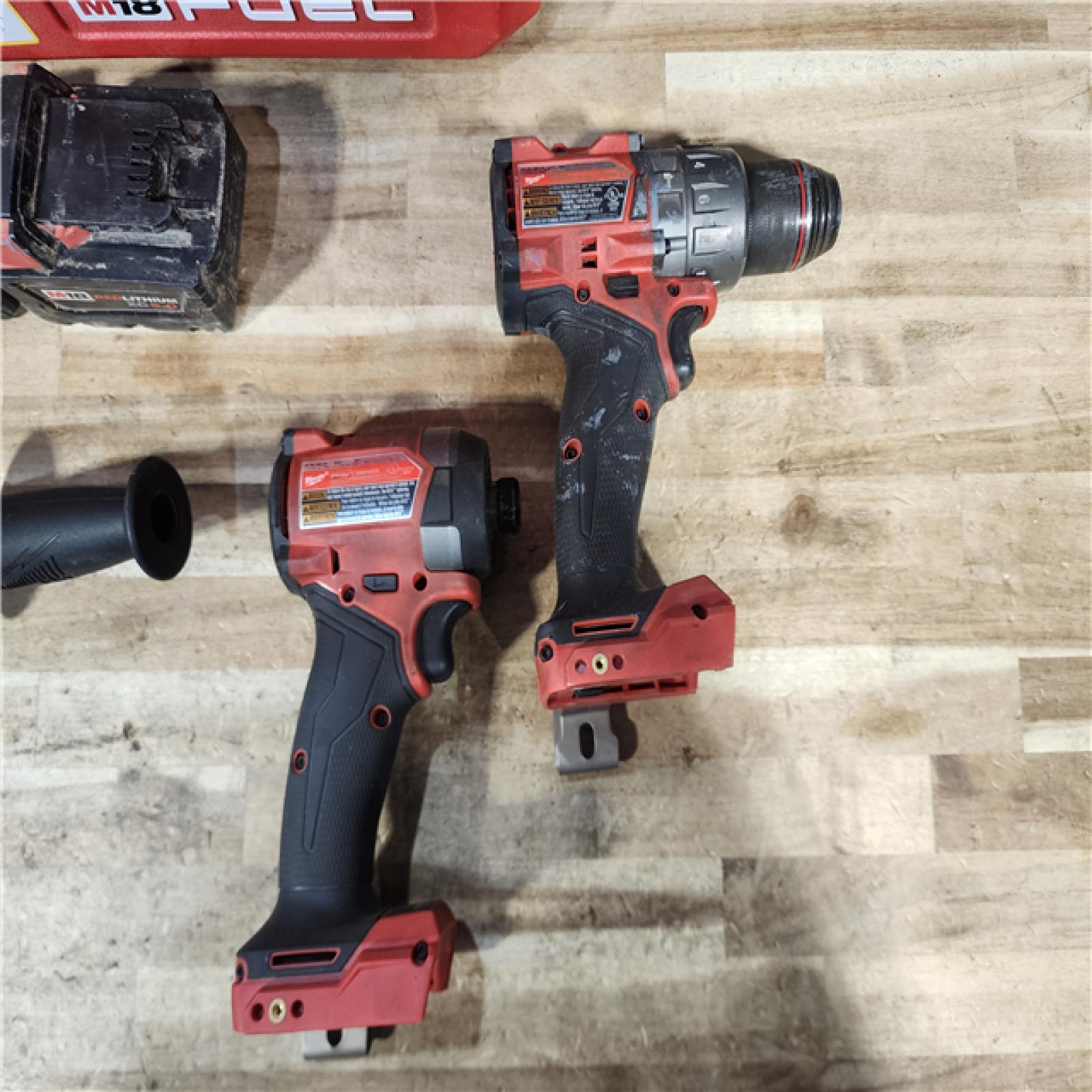 HOUSTON LOCATION - AS - IS Milwaukee FUEL 18V Lithium-Ion Brushless Cordless Hammer Drill and Impact Driver Combo Kit