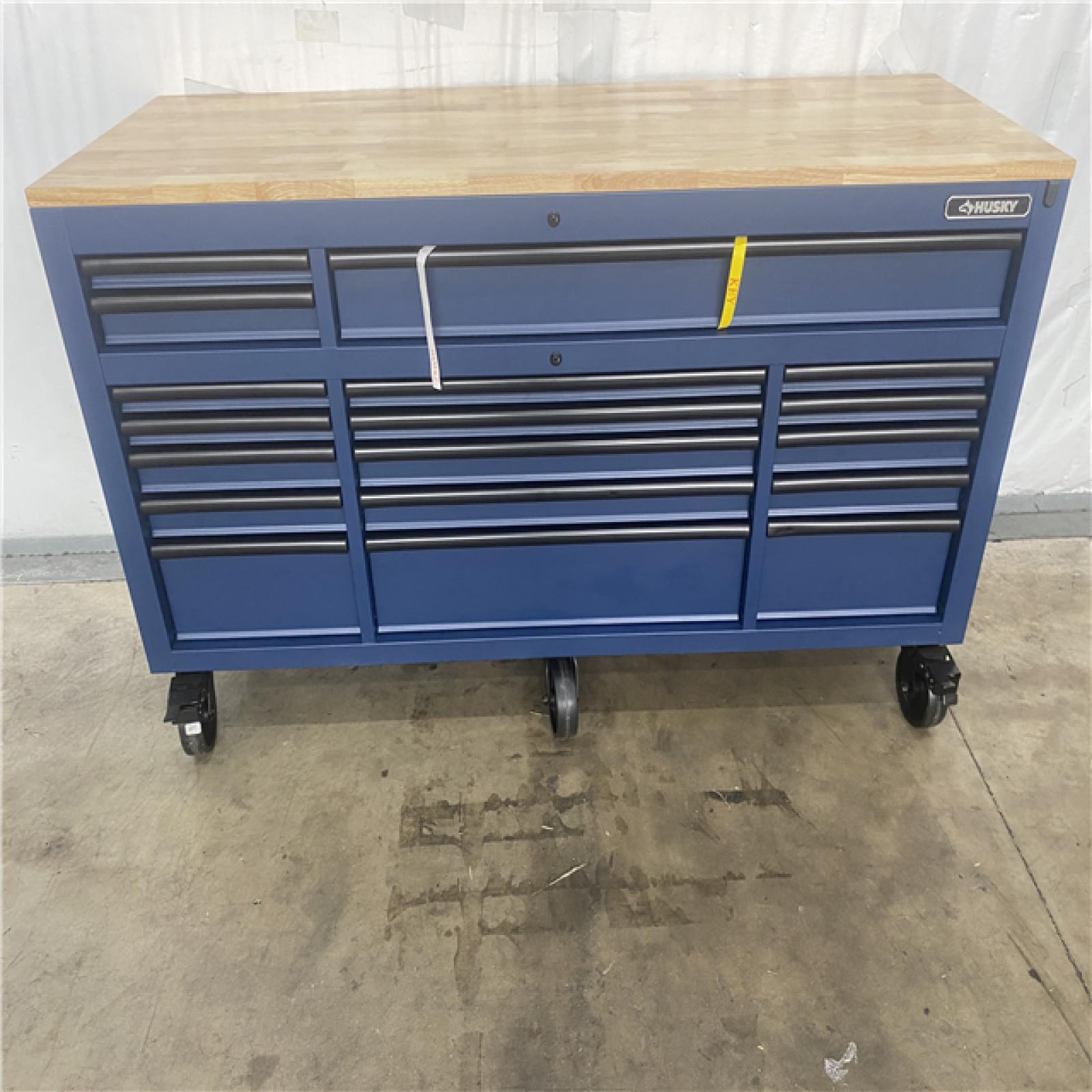 Houston Location AS-IS Husky Tool Storage 61in. W x23in D. Mobile Work Bench