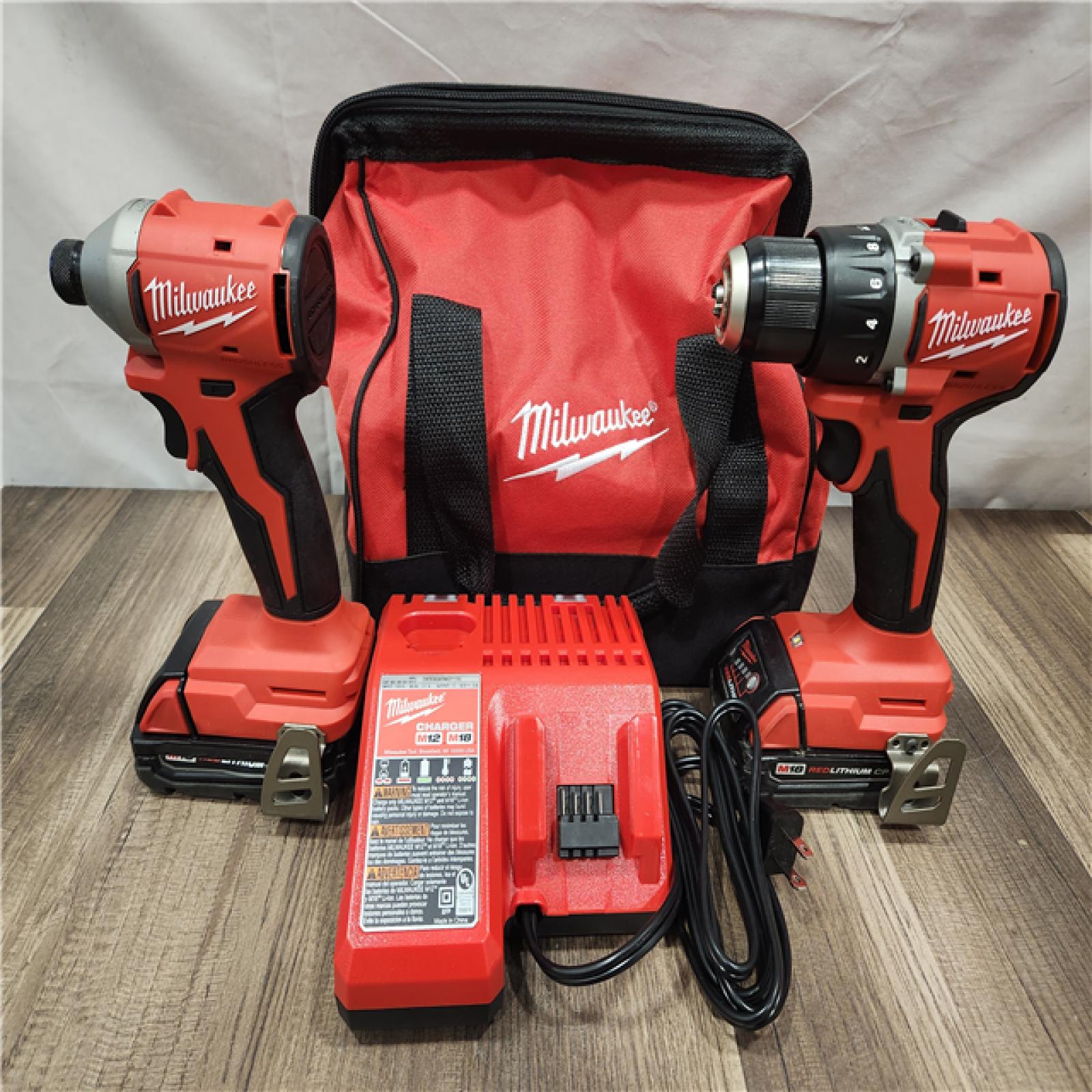 AS-IS- Milwaukee M18 Compact Brushless 2-Tool Combo Kit