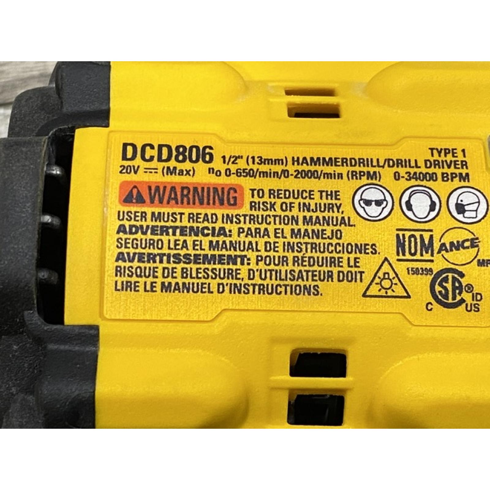 AS-IS DEWALT 20V XR Brushless Cordless 1/2 in. Hammer Drill (Tool-Only)