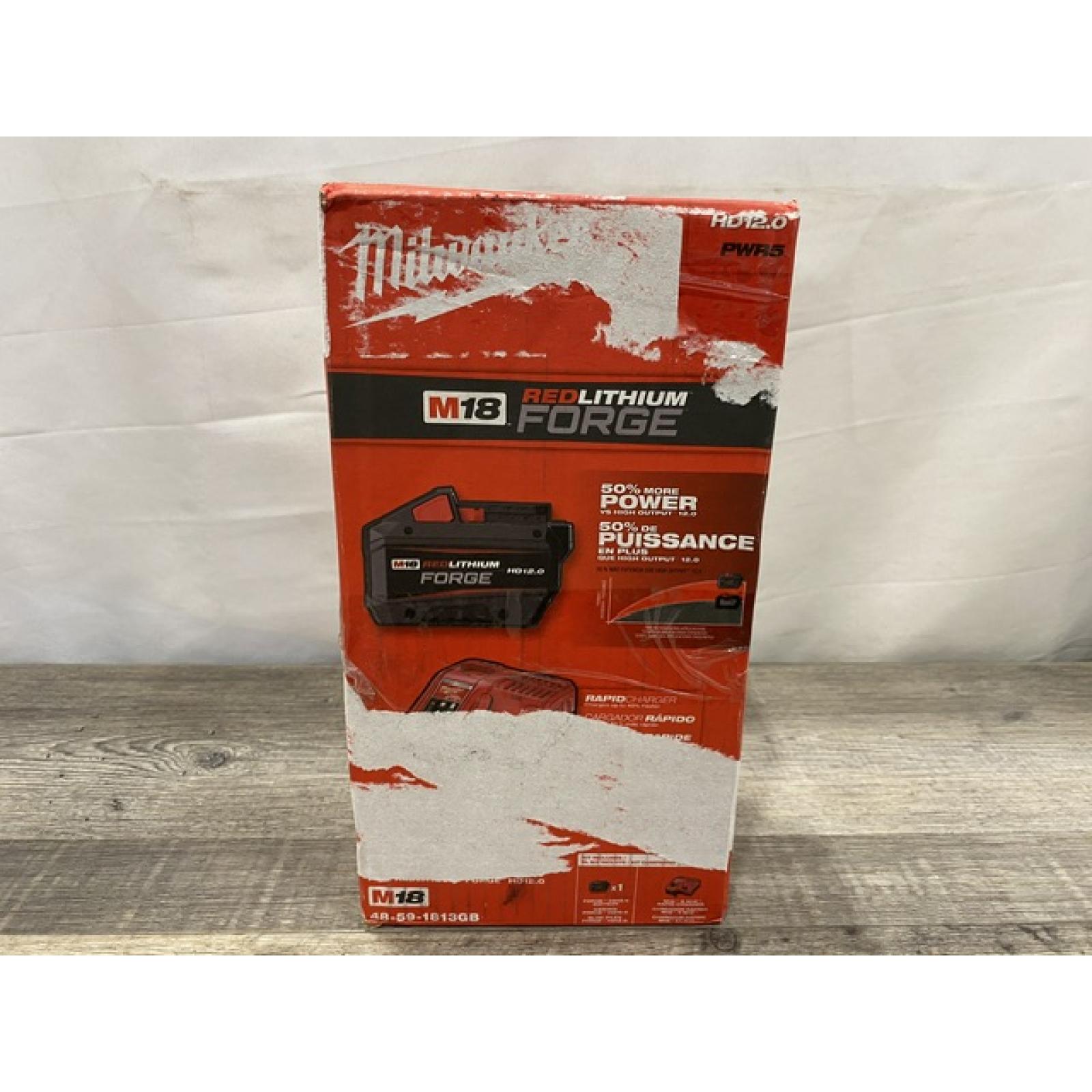NEW - Milwaukee 18-Volt Lithium-Ion REDLITHIUM FORGE Starter Kit with 12. 0Ah Battery and Charger