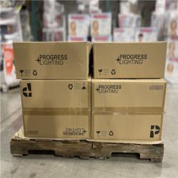 DALLAS LOCATION-Progress Lighting Merry 5-Light Matte Black Etched Glass Transitional Chandelier Light PALLET-(13 UNITS)