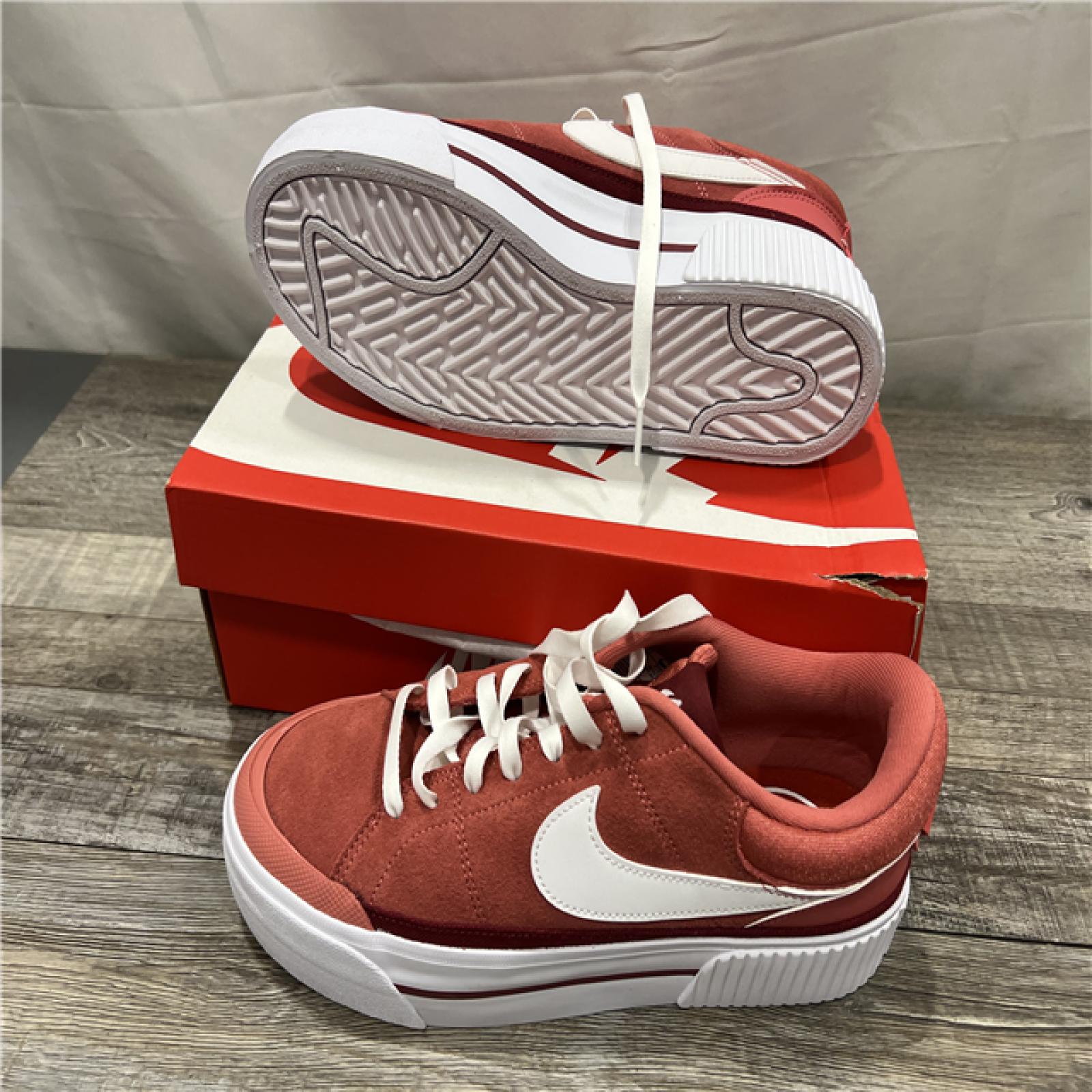 AS-IS Nike Women's Court Legacy Lift- Adobe/White-Team Red -SIZE10.5