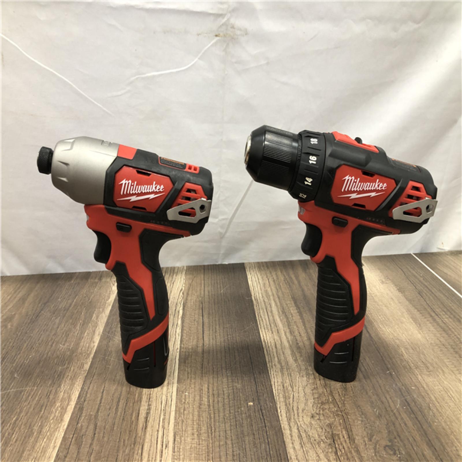 AS-IS Milwaukee 12V Lithium-Ion Cordless Drill Driver/Impact Driver Combo Kit