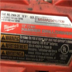 AS-IS Milwaukee FUEL 18V Lithium-Ion Brushless Cordless 1/2 in. Hammer Drill/Driver (Tool-Only)
