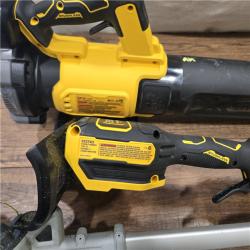 AS-IS DEWALT 20V MAX Cordless Battery Powered String Trimmer & Blower Combo Kit with (1) 4 Ah Battery & Charger