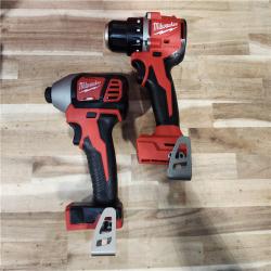 HOUSTON LOCATION - AS-IS Milwaukee 18V Lithium-Ion Brushless Cordless Compact Drill/Impact Combo Kit