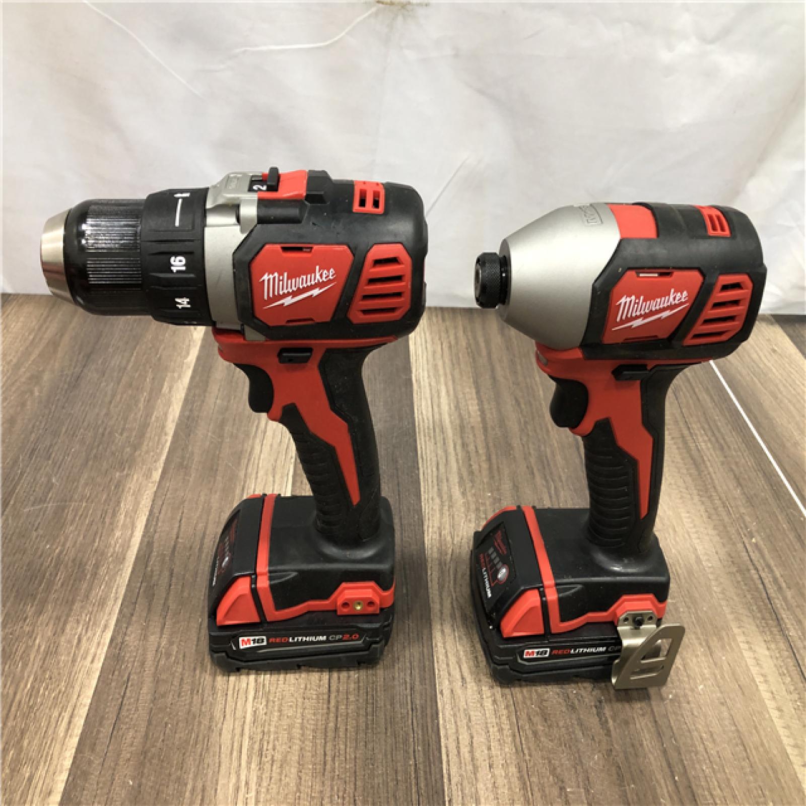 AS-IS Milwaukee 18V Lithium-Ion Cordless Drill Driver/Impact Driver Combo Kit