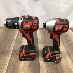 AS-IS Milwaukee 18V Lithium-Ion Cordless Drill Driver/Impact Driver Combo Kit