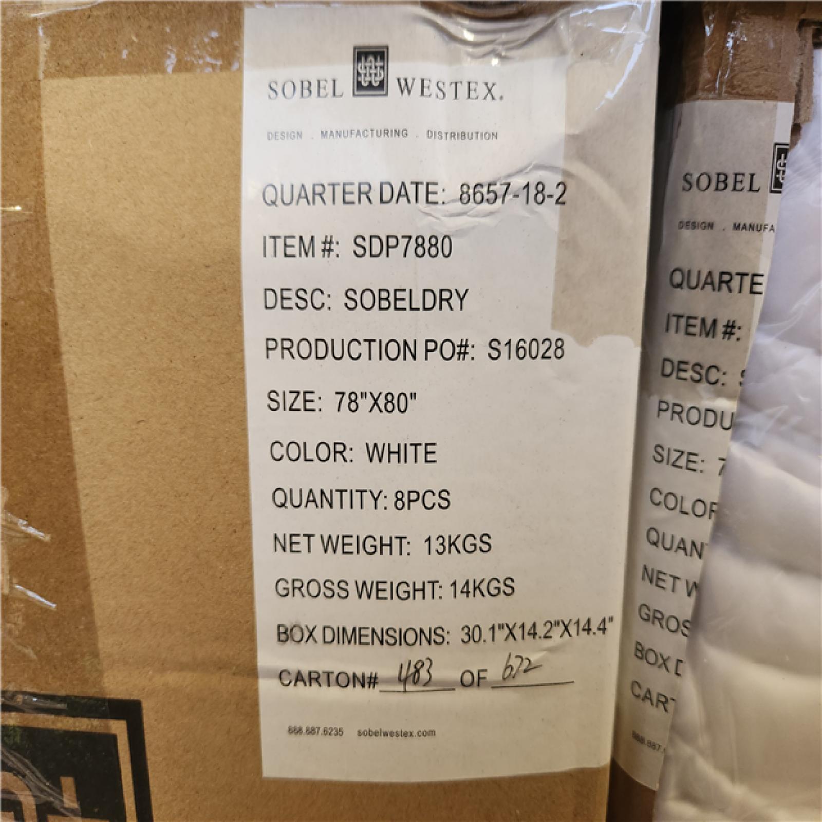 Phoenix NEW Sobel Westex Hotel King Size (78x80) White Sheets Pallet 8pcs per Box (20-Boxes)