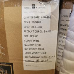 Phoenix NEW Sobel Westex Hotel King Size (78x80) White Sheets Pallet 8pcs per Box (20-Boxes)