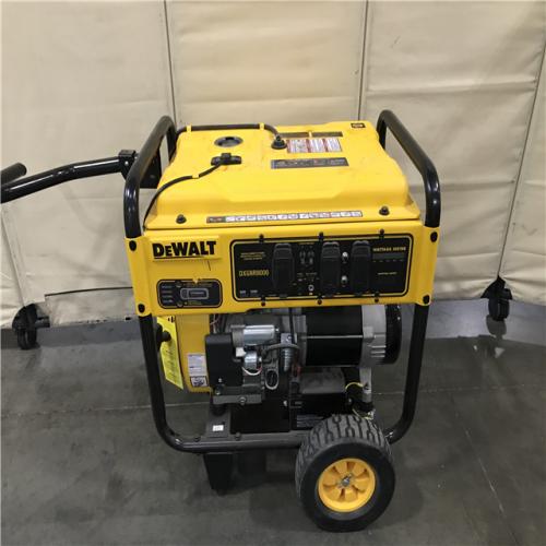 California AS-IS DEWALT 8,000-Watt Gasoline Powered Electric Start Portable Generator with Idle Control, GFCI Outlets and CO Protect