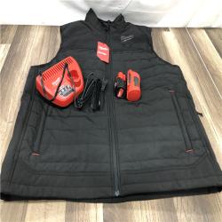 AS-IS Milwaukee Men's X-Large  12-Volt Lithium-Ion Cordless Axis Black Heated Vest Kit