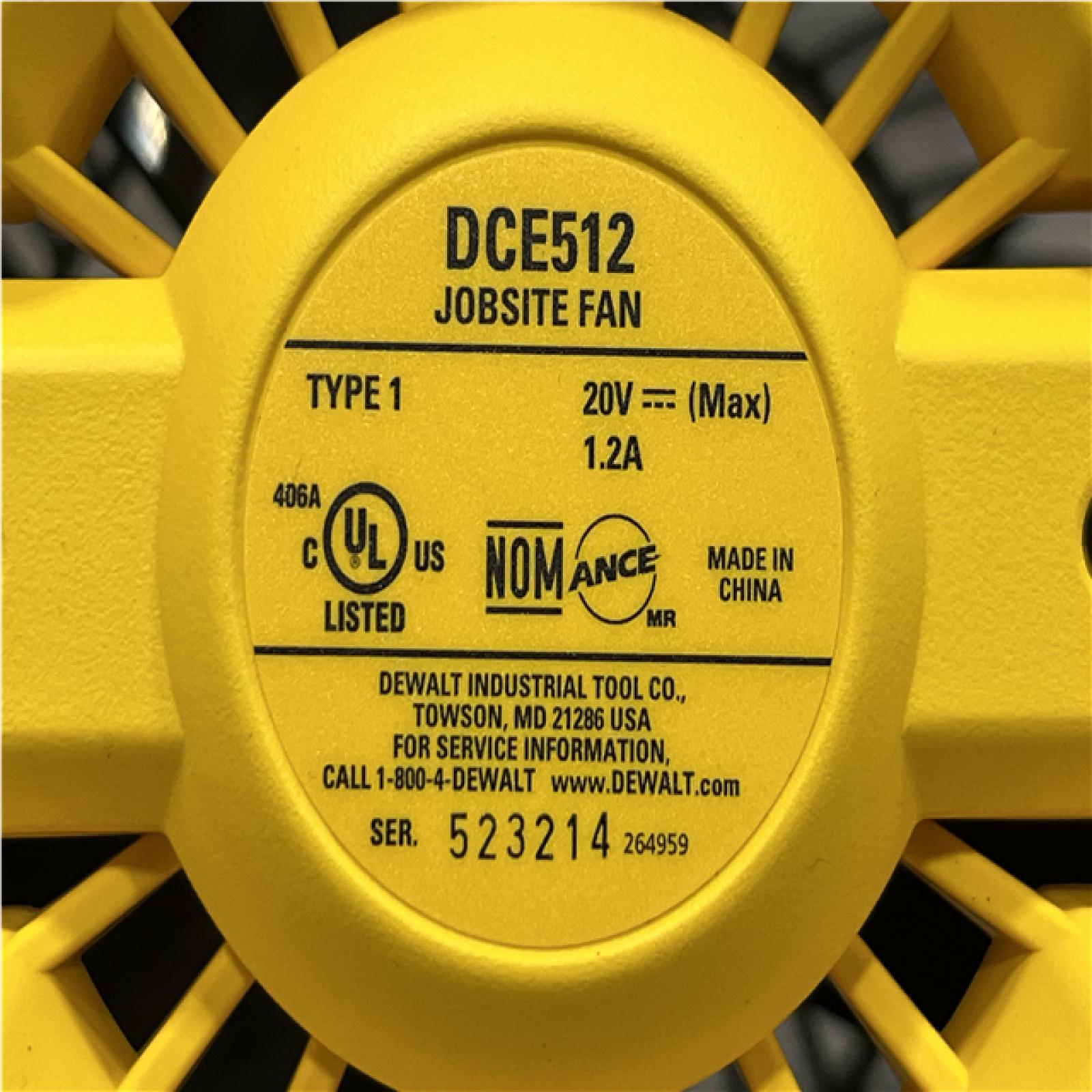 AS-IS DEWALT 20V MAX Jobsite Fan (Tool Only)