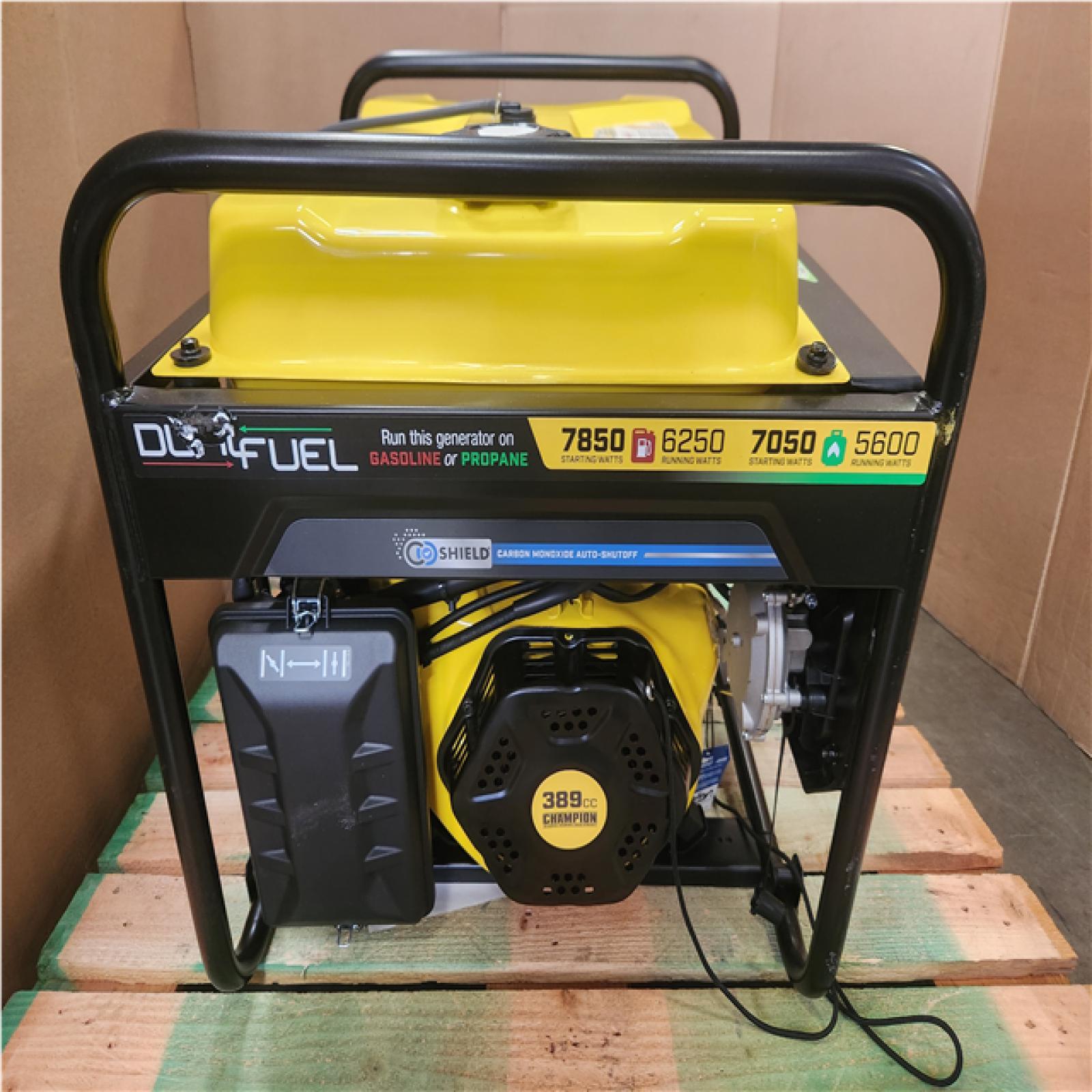 Phoenix AS-IS Champion Power Equipment 7850/6250-Watt Recoil Start Dual Fuel Portable Generator w/ Free 3-Year Warranty for Home Backup and Storm Prep (Cord DOESN'T RETRACT)