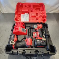 AS-IS- Milwaukee  FUEL 18V Lithium-Ion Brushless Cordless Hammer Drill and Impact Driver Combo Kit