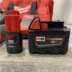 AS-IS Milwaukee 12/18V Lithium-Ion Cordless 3/8 in. Ratchet and 1/2 in. High Torque Impact Wrench with Friction Ring Combo Kit