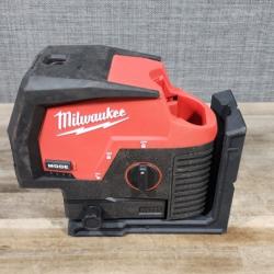 HOUSTON LOCATION - AS-IS Milwaukee Green 125 Ft. Cross Line and Plumb Points Laser Level Kit