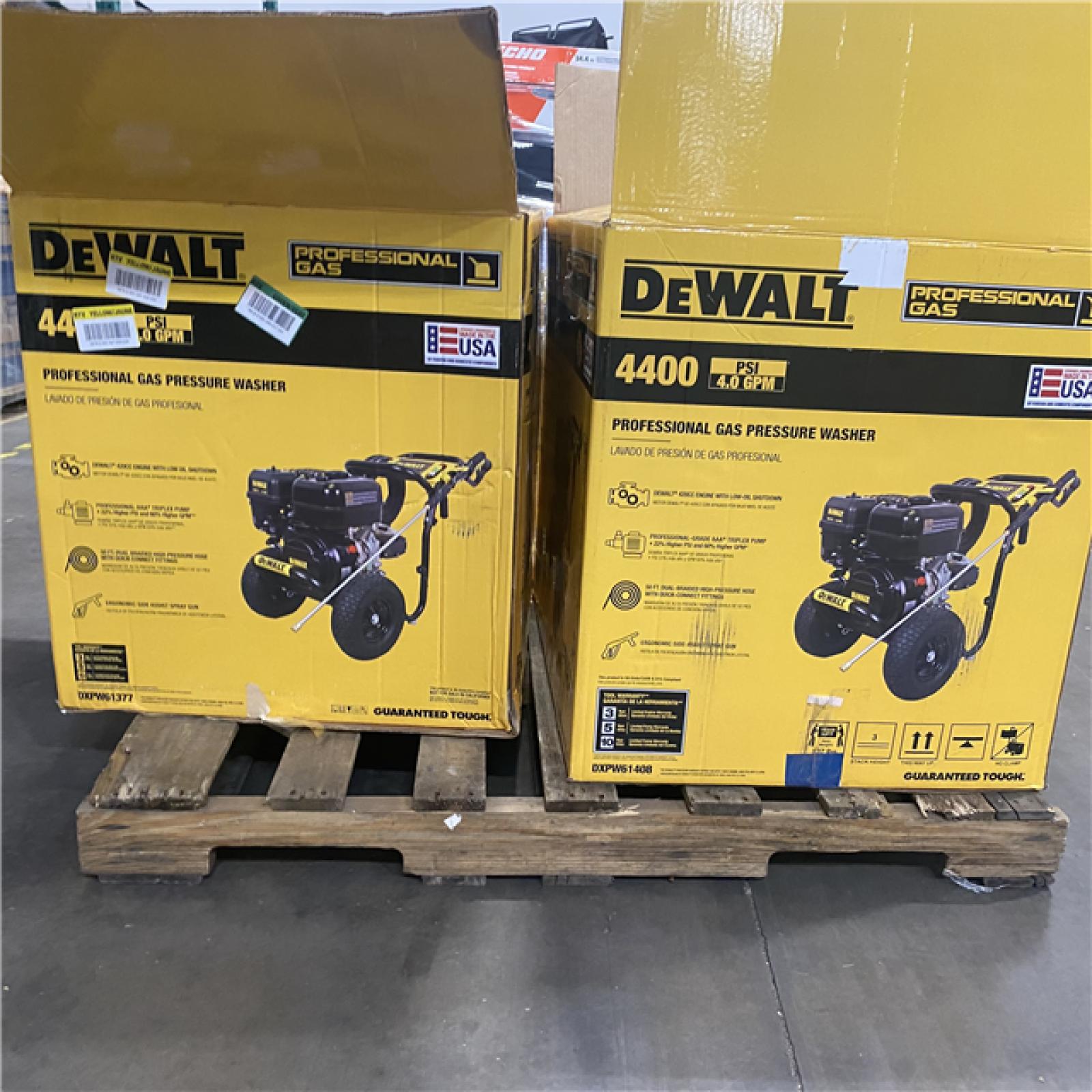 Dallas Location - As-Is DEWALT 4400 PSI 4.0 GPM Gas Pressure Washer (Lot Of 2)