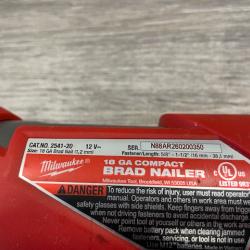 AS-IS Milwaukee FUEL 12-Volt Lithium-Ion Brushless Cordless 18-Gauge 1-1/2 in. Compact Brad Nailer (Tool Only)