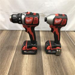 AS-IS Milwaukee 18V Lithium-Ion Cordless Drill Driver/Impact Driver Combo Kit