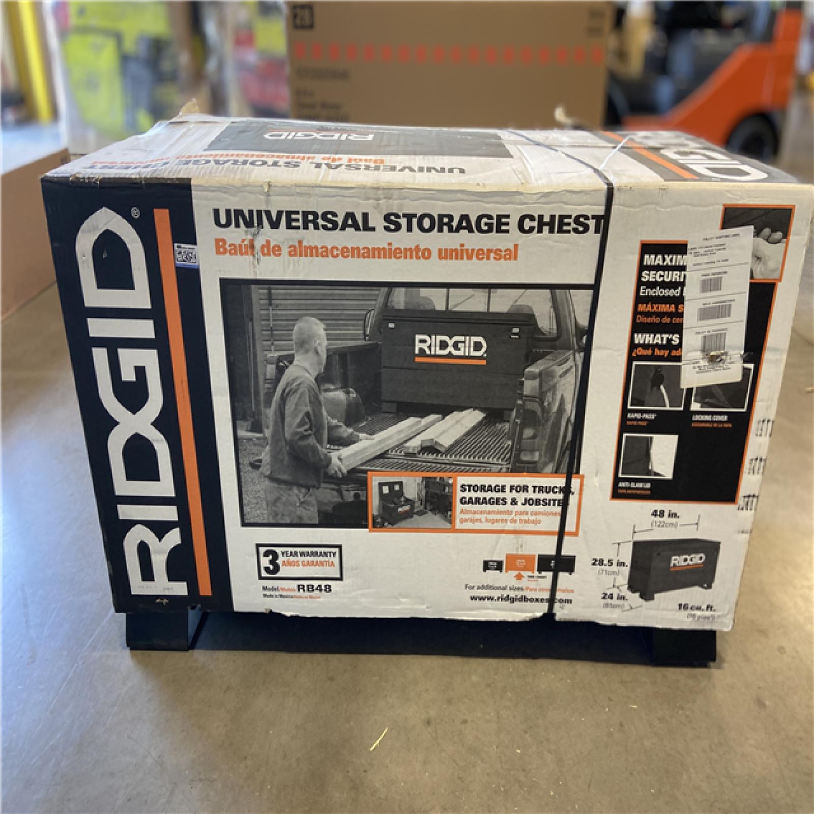 DALLAS LOCATION - RIDGID 48 in. W x 24 in. D x 28.5 in. H Universal Storage Chest