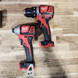 HOUSTON LOCATION - AS-IS Milwaukee M18 18V Lithium-Ion Cordless Drill Driver/Impact Driver Combo Kit