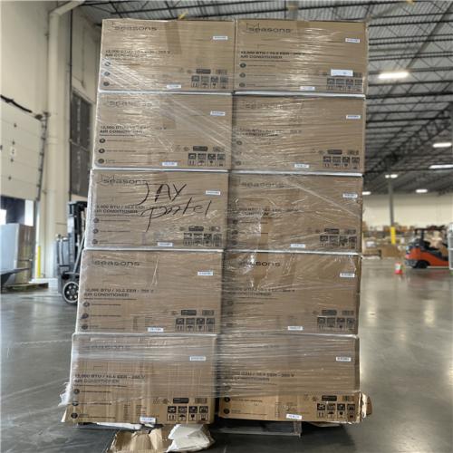DALLAS LOCATION - AS-IS SEASONS 12 000 BTU 265V AIR CONDITIONER PALLET-(10 UNITS)