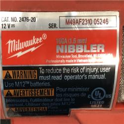 AS-IS Milwaukee FUEL 12-Volt Lithium-Ion Brushless Cordless 16-Gauge Variable Speed Nibbler (Tool-Only)