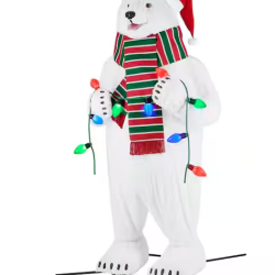 DALLAS LOCATION- AS-IS HOME ACCENTS HOLIDAY 10 FT GIANT POLAR BEAR