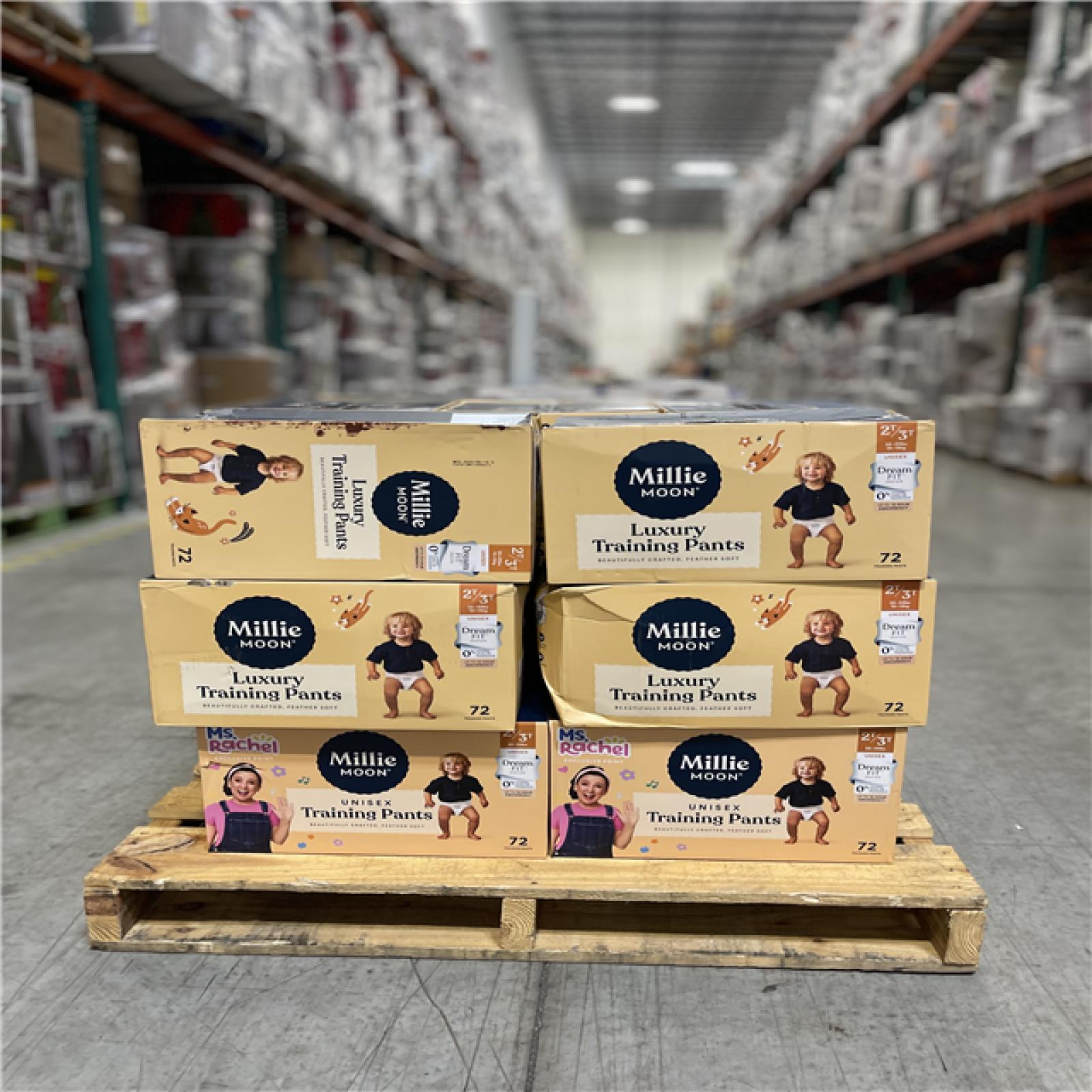 DALLAS LOCATION - Millie Moon Ms Rachel Disposable Training Pants Size 2T-3T PALLET -(23 CASES)