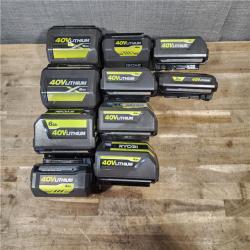 HOUSTON LOCATION - AS-IS RYOBI BATTERY PACK QTY - 10