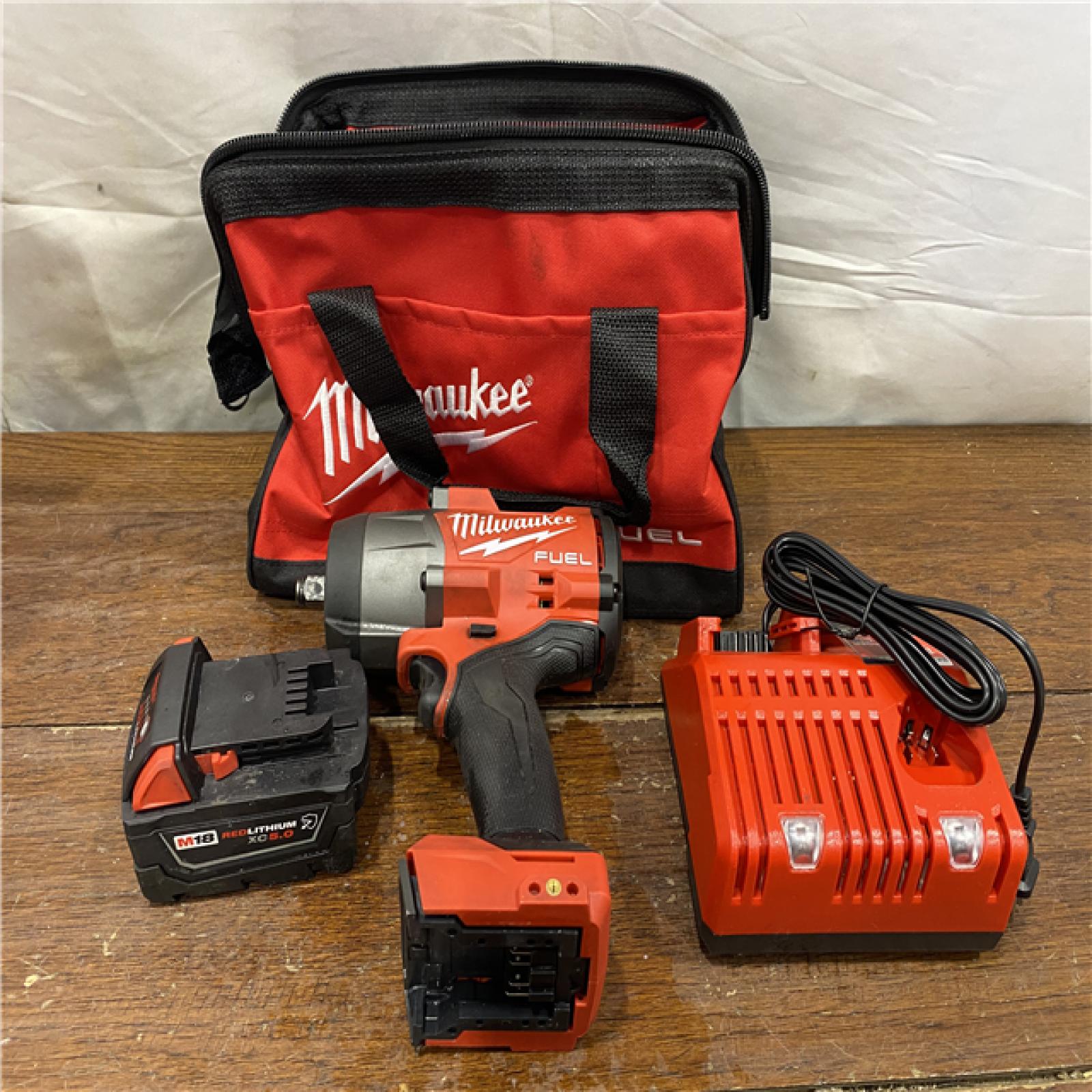 AS-IS Milwaukee M18 1/2 in. Cordless Brushless High Torque Impact Wrench Kit (Battery & Charger)