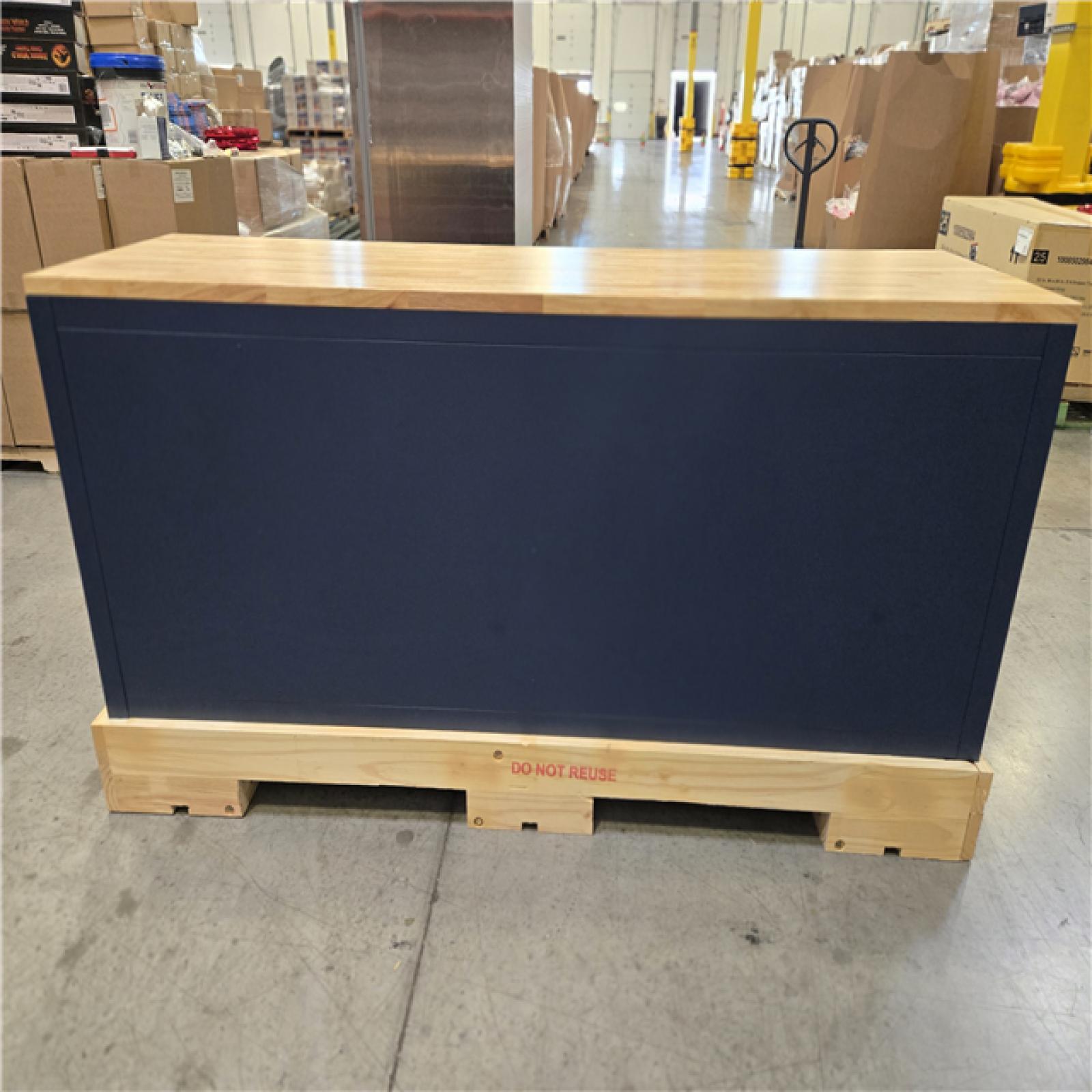 DALLAS LOCATION- HUSKY Tool Storage Heavy Duty 84 in. W x 24 in. D Matte Blue Mobile Workbench Cabinet