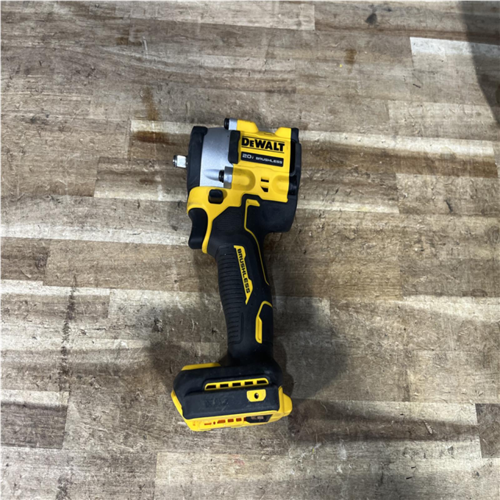 Houston Location AS-IS DEWALT ATOMIC 20V MAX Cordless Brushless 1/2 in. Variable Speed Impact Wrench (Tool Only)