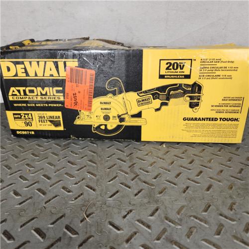 HOUSTON LOCATION - AS-IS DeWalt 20V MAX ATOMIC 4-1/2 in. Cordless Brushless Compact Circular Saw (Tool Only)