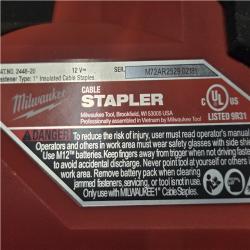 AS-IS Milwaukee 12-Volt Lithium-Ion Cordless Cable Stapler (Tool-Only)