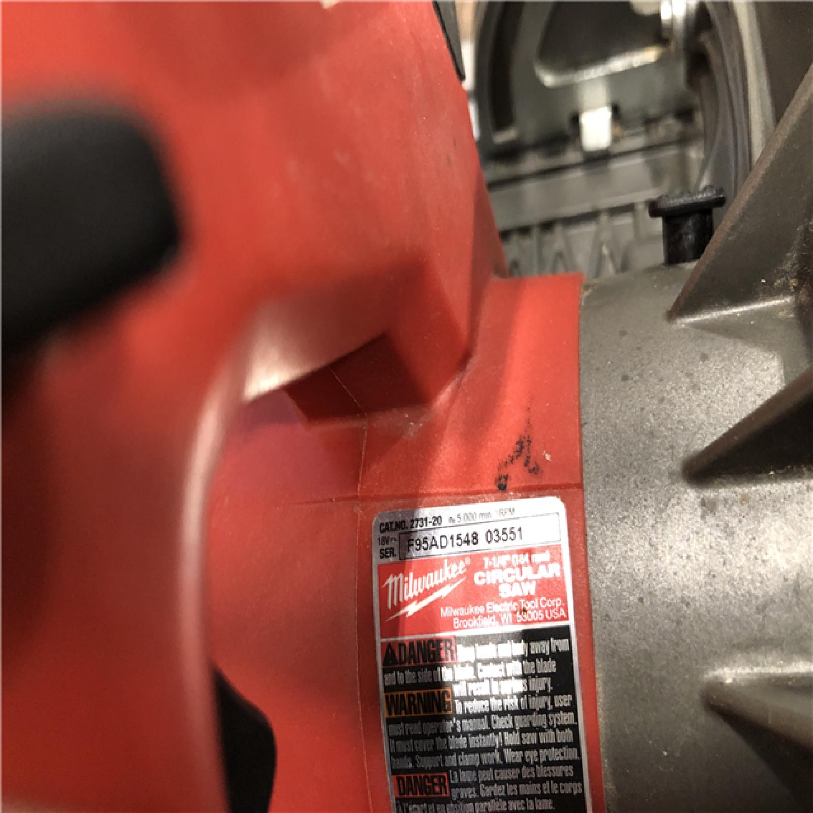 AS-IS Milwaukee FUEL 18-Volt Lithium-Ion Brushless Cordless 7-1/4 in. Circular Saw (Tool-Only)