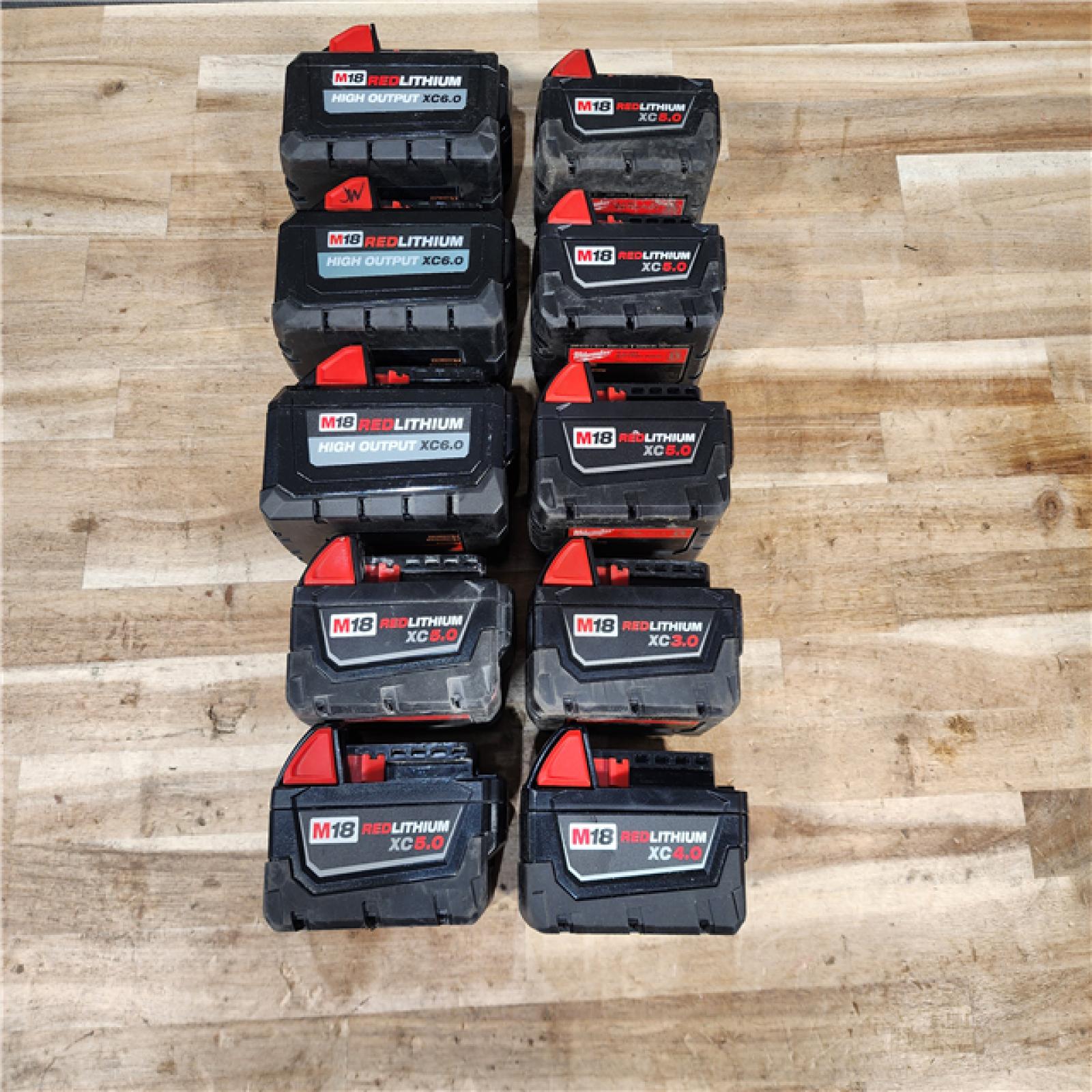 HOUSTON LOCATION - AS-IS MILWAUKEE BATTERY PACK QTY - 10
