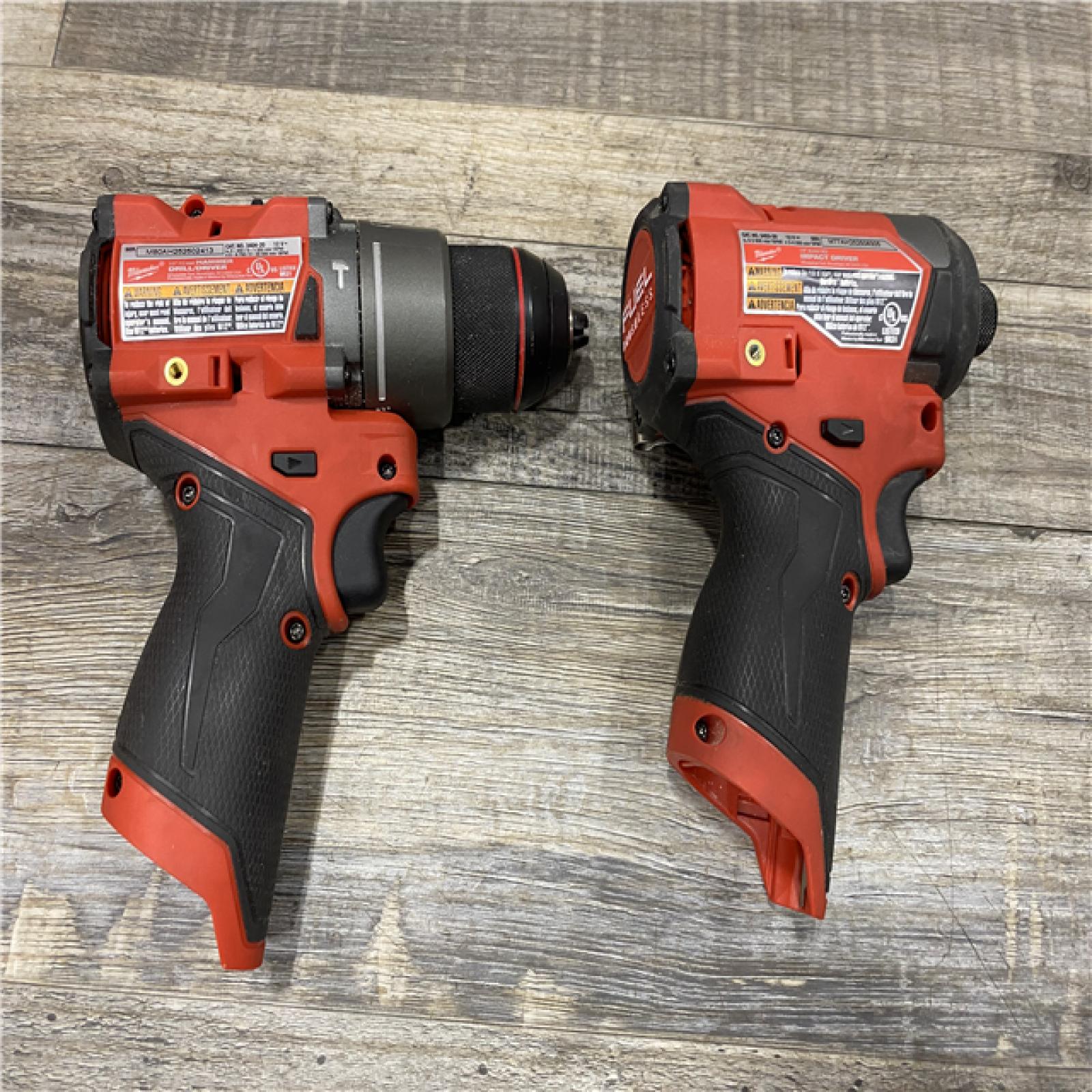 AS-IS Milwaukee FUEL 12-Volt Lithium-Ion Brushless Cordless Hammer Drill and Impact Driver Combo Kit