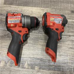 AS-IS Milwaukee FUEL 12-Volt Lithium-Ion Brushless Cordless Hammer Drill and Impact Driver Combo Kit