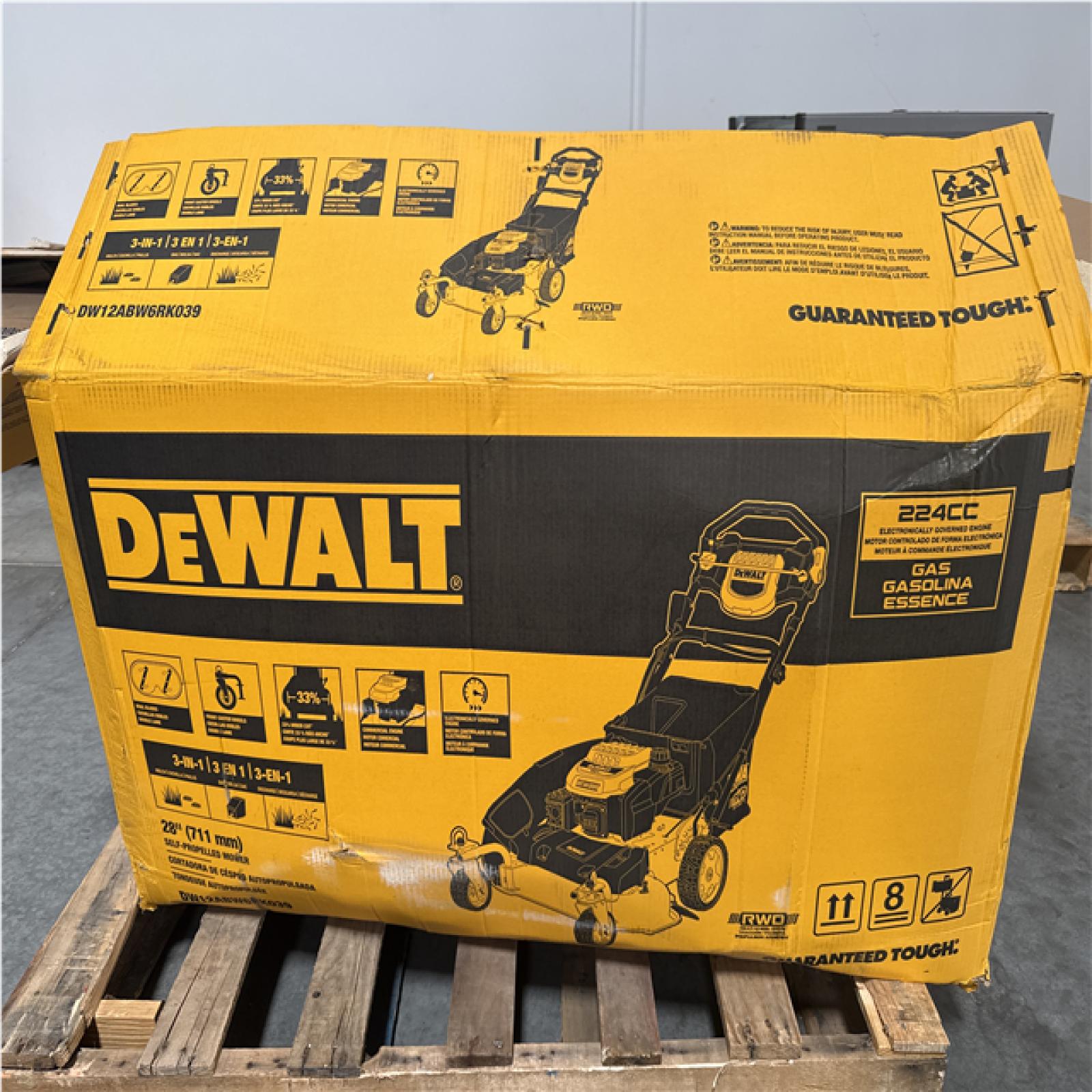 CALIFORNIA AS IS DEWALT DW12ABW6RK039 28in SELF PROPELLED MOWER