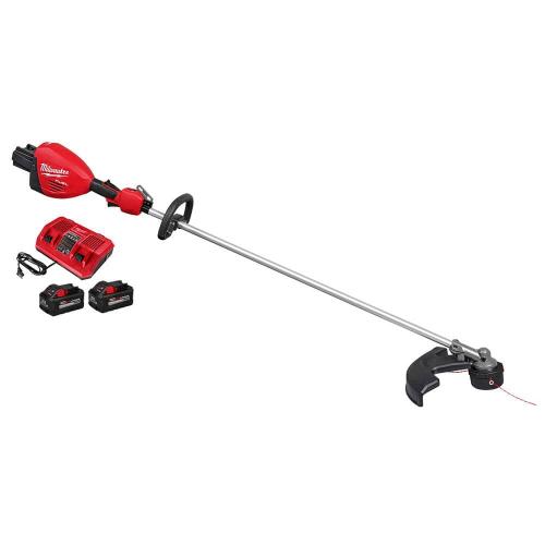 AS-IS  Milwaukee M18 FUEL 18V Brushless Cordless 17 in. Dual Battery Straight Shaft String Trimmer Kit