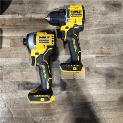 HOUSTON LOCATION - AS-IS Dewalt DCK225D2 20V MAX ATOMIC Brushless Compact Lithium-Ion 1/2 in. Cordless Drill Driver and 1/4 in. Impact Driver Combo Kit with 2 Batteries 2 Ah