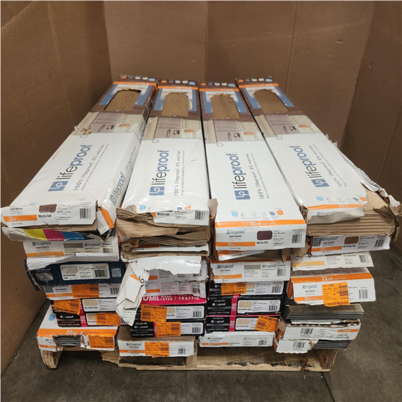Phoenix AS-IS Mixed Lifeproof Waterproof Click Lock Luxury Vinyl Plank Flooring Pallet (48-Boxes)